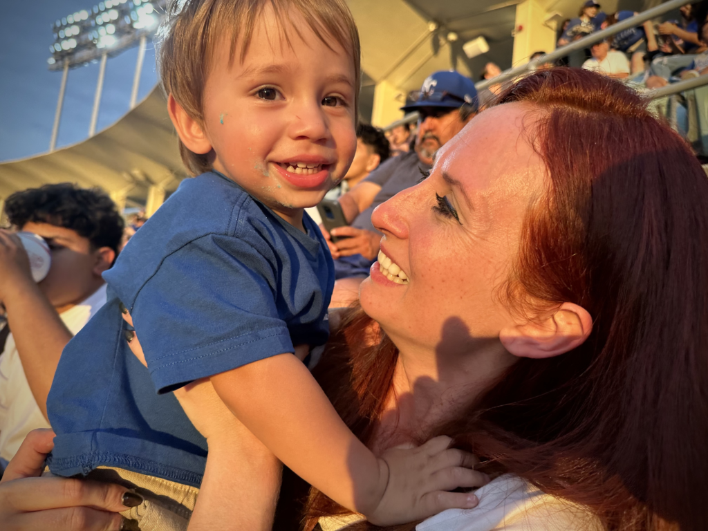 Actual Migraine Relief Mastery patient at a baseball game with her four year old child